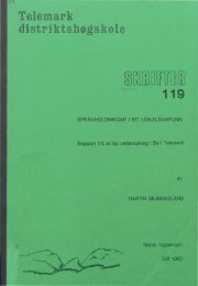 Telemark distriktshogskole Skrifter 119.pdf - Telemarkskilder