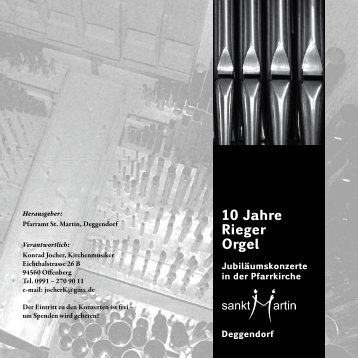 10 Jahre Rieger Orgel - Pfarrei Sankt Martin