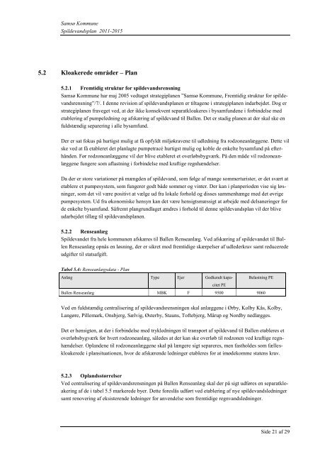 Spildevandsplan - Samsø Kommune