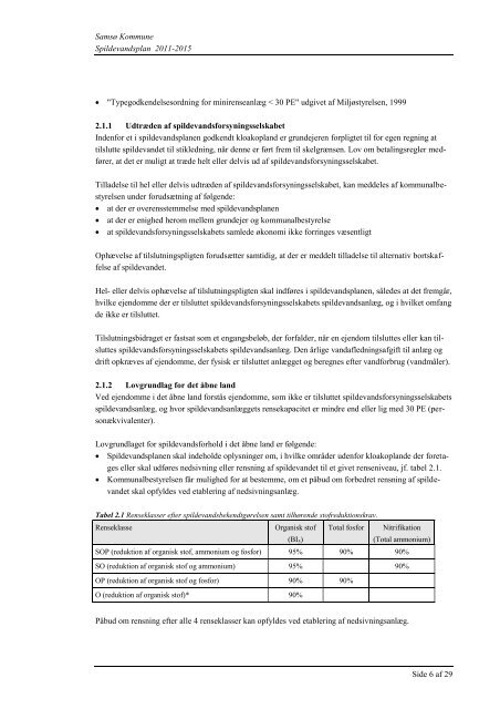 Spildevandsplan - Samsø Kommune