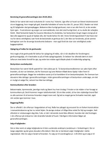 Bestyrelsens skriftlige beretning 2011-2012 - ab-vesterparken.dk