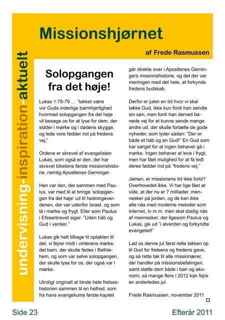 Missions-Nyt nr. 4 - 2011 med billeder - Missionsfonden