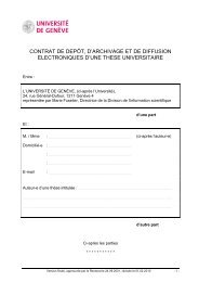 Contrat de diffusion des thèses - Archive ouverte UNIGE - Université ...