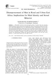 Disempowerment of Men in Rural and Urban East Africa - User ...