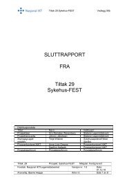 SLUTTRAPPORT FRA Tiltak 29 Sykehus-FEST - Nasjonal IKT