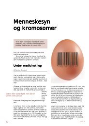 Menneskesyn og kromosomer - Skabelse.dk