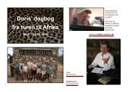 Doris' dagbog fra turen til Afrika - Velkommen til Eskildsen Safari