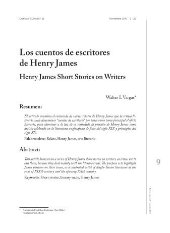Los cuentos de escritores de Henry James