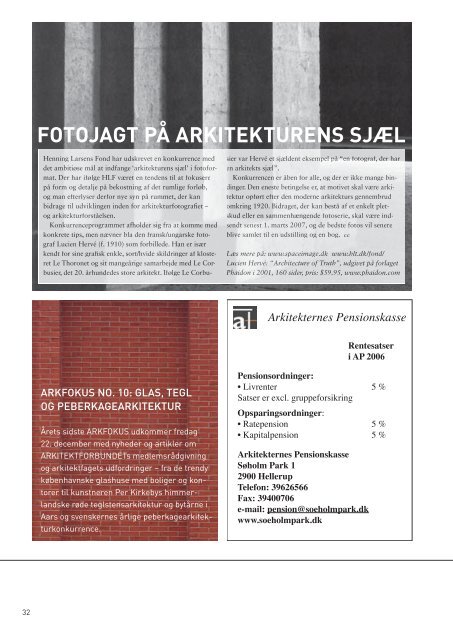 arkfokus 09/2006 - Arkitektforbundet