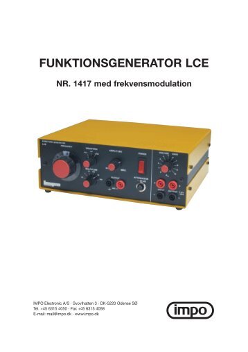 FUNKTIONSGENERATOR LCE - Impo