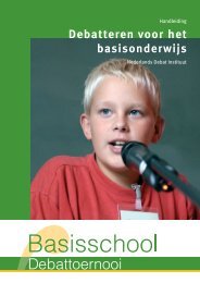 Handleiding Debatteren voor het basisonderwijs - Schooldebatteren.nl