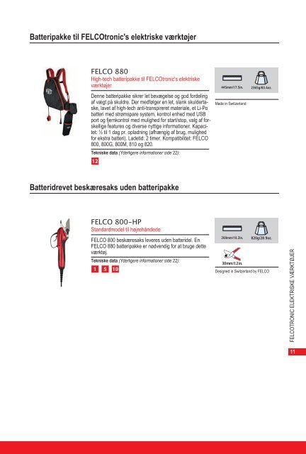 Brochure "Kraftværktøjer" - Felco