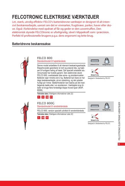 Brochure "Kraftværktøjer" - Felco