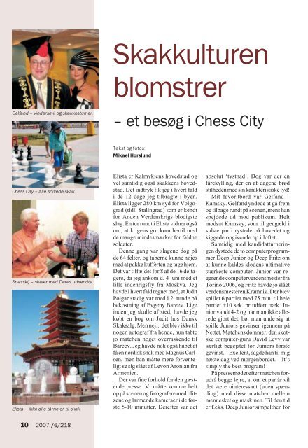 Chess City – Elista - Dansk Skak Union