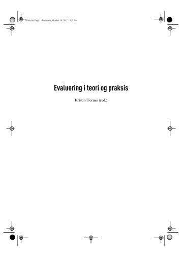 Evaluering i teori og praksis.pdf - Akademika forlag