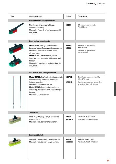 Katalog Renholdelse / Hudpleje - Seri Q Sign Vejskilte