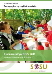 Kursuskatalog efterår 2011 - SOSU Nykøbing Falster