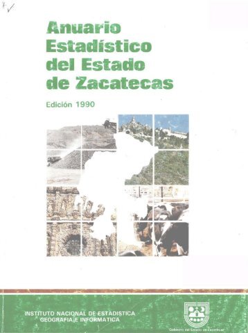Anuario Estadístico del Estado de Zacatecas 1990 - Inegi