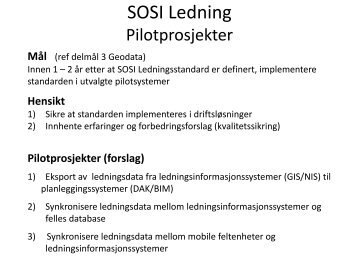 Ledning i grunnen - pilogprosjekter (pdf)