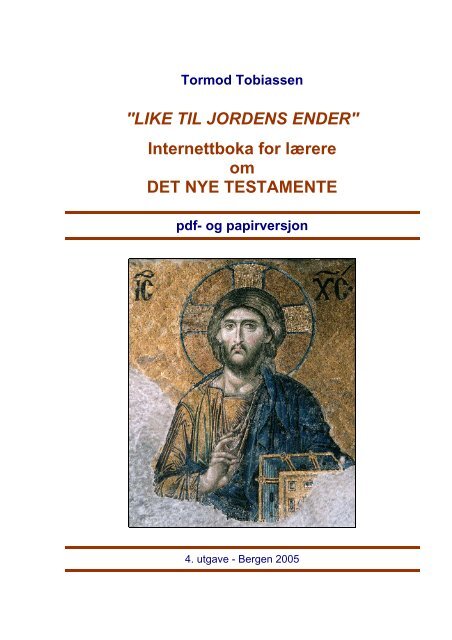 Tobiassen: "Like til jordens ender" Kapittel-00