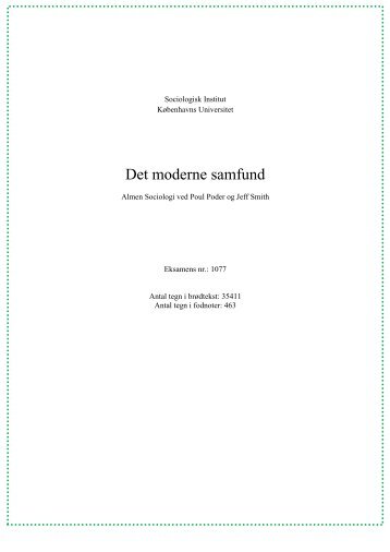 Det moderne samfund - sociologisk-notesblok