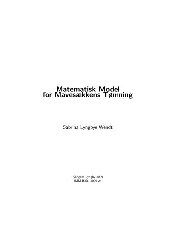 Matematisk Model for Mavesækkens Tømning - Danmarks Tekniske ...
