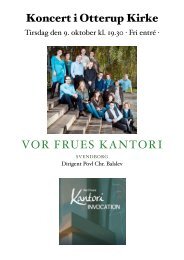 VOR FRUES KANTORI Koncert i Otterup Kirke - Otterup Sogn