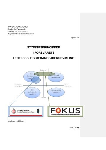 styringsprincipper i forsvarets ledelses - Forsvarsakademiet