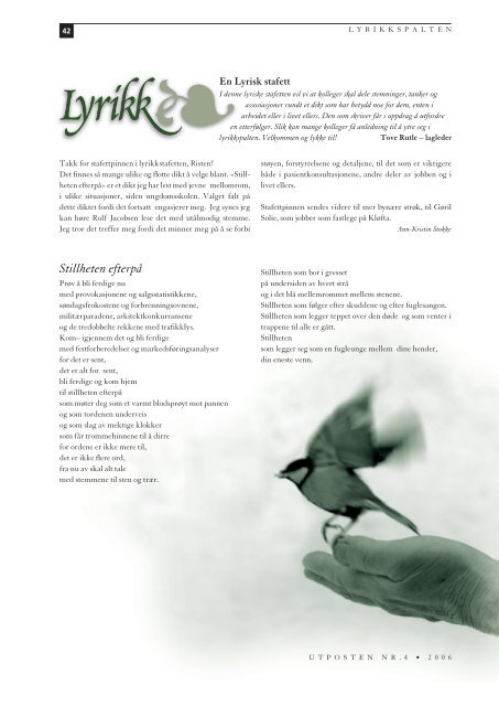 4. utgave av Utposten 2006 (PDF-format)