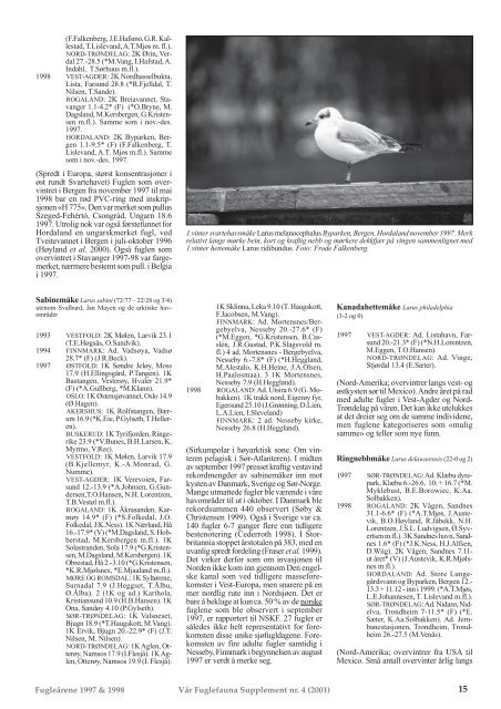 NSKF 97 & 98 - Norsk Ornitologisk Forening