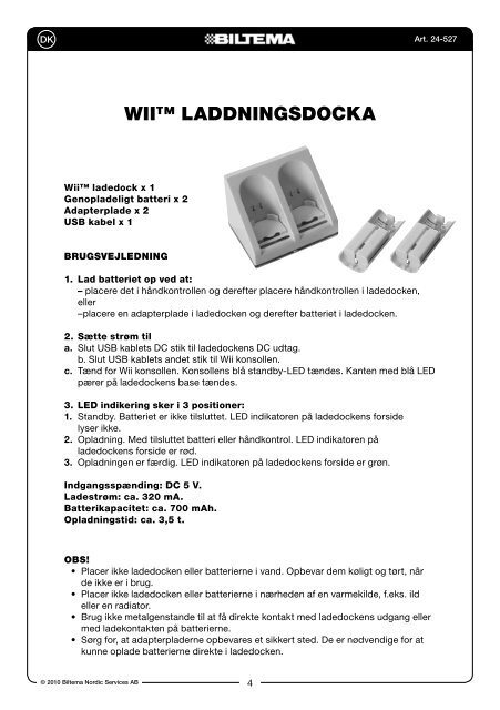 WII™ LADDNINGSDOCKA - Biltema