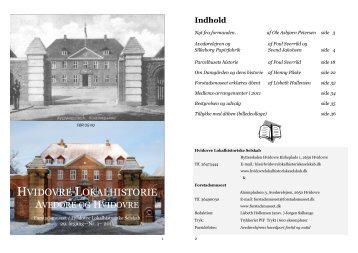HVIDOVRE LOKALHISTORIE - Hvidovre Lokalhistoriske Selskab