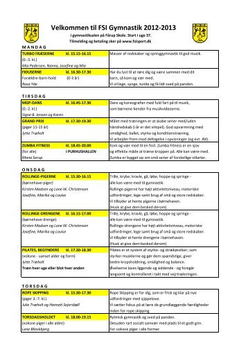 Velkommen til FSI Gymnastik 2012-2013 - Faarup og Omegn