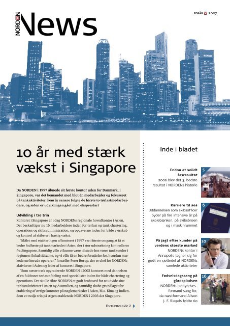 10 år med stærk vækst i Singapore - DS Norden