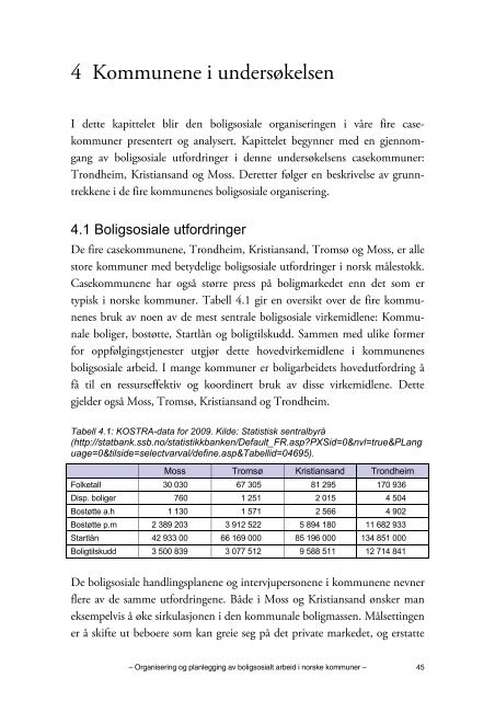 Organisering og planlegging av boligsosialt arbeid i norske ... - Nova