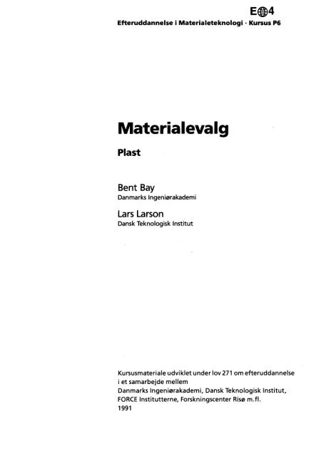 Materialevalg plast -