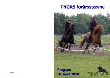 Program til Thors forårsstævne