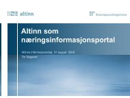 Altinn som næringsinformasjonskanal - Brønnøysundregistrene