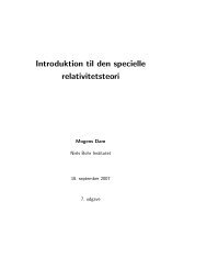 Introduktion til den specielle relativitetsteori - Niels Bohr Institutet