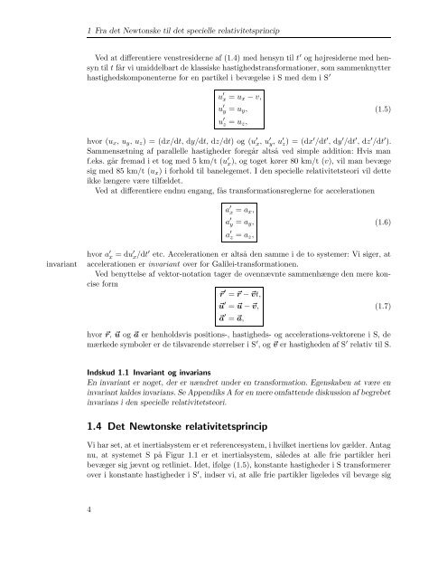 Introduktion til den specielle relativitetsteori - Niels Bohr Institutet