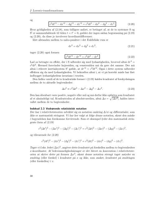 Introduktion til den specielle relativitetsteori - Niels Bohr Institutet