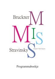 Stravinsky Bruckner - Vocaal Ensemble Tiramisu