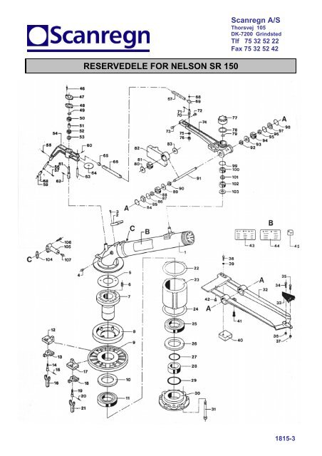 reservedele for komet twin 101 / 140 plus - Scanregn A/S