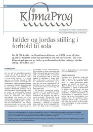 Istider og jordas stilling i forhold til sola - RegClim