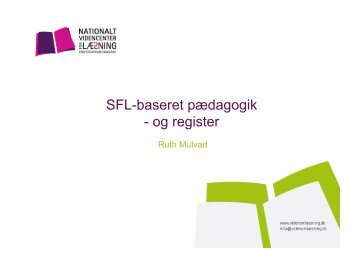 SFL-baseret pædagogik - og register