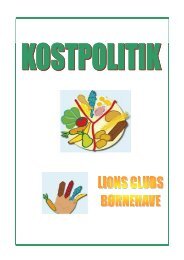 Kostpolitik - Lions Clubs Børnehave