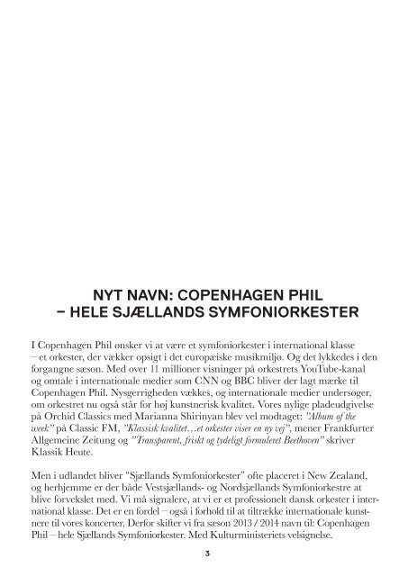 SÆSONPROGRAM 2013 / 2014 - Copenhagen Phil