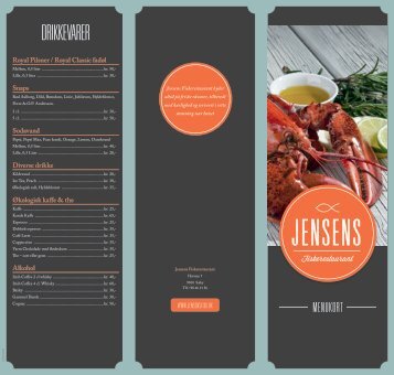 Menukort - Jensens Fiskerestaurant