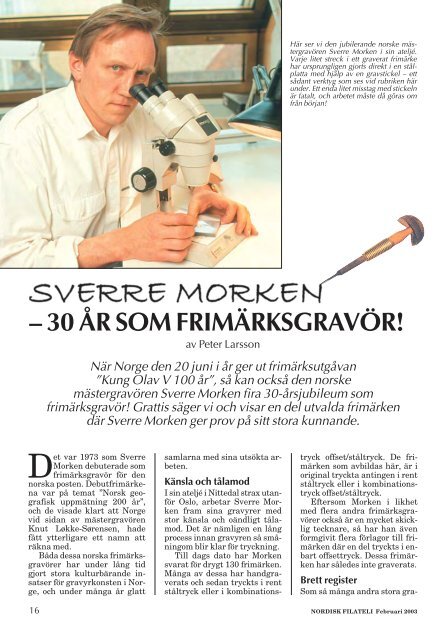 Sverre Morken - Nordisk Filateli