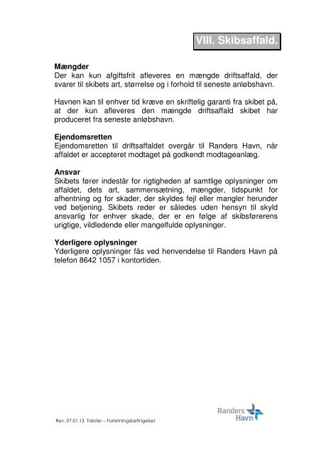 Forretningsbetingelser 2013.pdf - Randers Havn